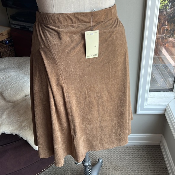 Brown Max Studio Faux Suede Skirt (NWT) - Picture 3 of 4